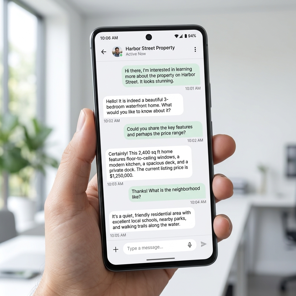 Agente WhatsApp Mockup